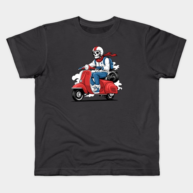 Scooter never dies red Kids T-Shirt by creative.z